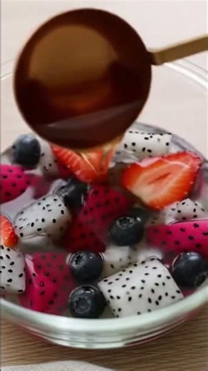 Clear Fruit Jelly #TransparentDessert #FruitPudding