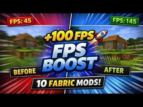10 Fabric Mods That BOOST FPS (Low End PC 🔥) #minecraft #fpsboost #minecraftmods