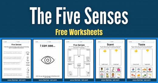 Free Five Senses Worksheets | Games4esl