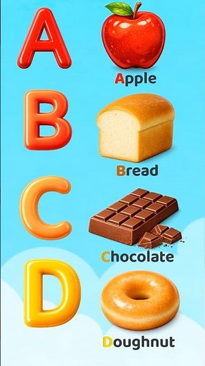 ABC Foods Song 🍩(A-H) | Alphabet & Phonics #shorts