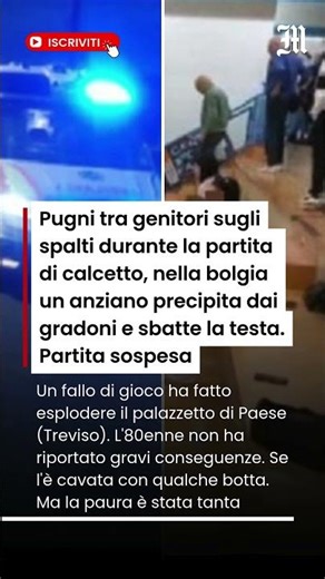 Pugni tra genitori durante la partita di calcetto, un anziano precipita dai gradoni