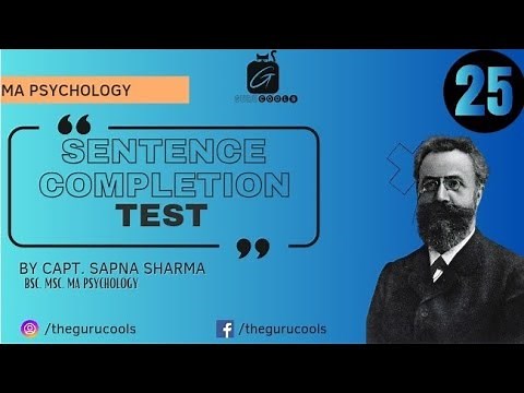 Sentence Completion Test ( SCT):A Projective technique