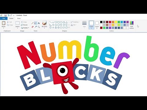 How to draw the Numberblocks logo using MS Paint | How to draw on your computer