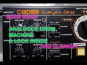 BOSS DR-55 ANALOGUE DRUM MACHINE, INSIDE AND CLEANUP