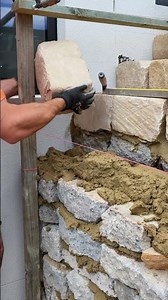 Shaping the perfect sandstone step #stonemason #asmr #canberra