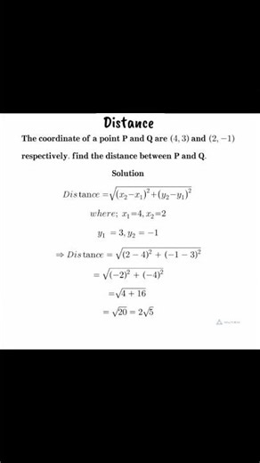 How to find the distance of a line #maths #distance #mathmatters