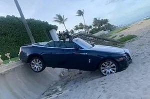 Florida woman, 66, crashes Rolls Royce and topples $3M sculpture