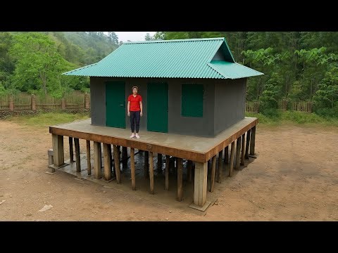 Building a House Alone in the Mountains and Forests - The girl who created her own Masterpiece
