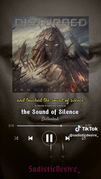 🇺🇸 Hello darkness, my old friend🎵 #Disturbed #thesongofsilence #rock #lyrics #legenda #fypシ #viralvideo #hellodarknessmyoldfriend #vaiprofycaramba