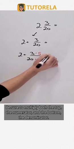 Convert 2 3/20 to an Improper Fraction: Step-by-Step #Math #DecimalFractions-Basic