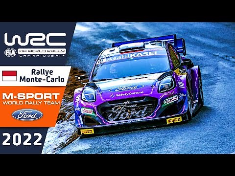 M-Sport Ford WRC Rally Highlights : WRC Rallye Monte-Carlo 2022 with the Ford Puma Rally1 Rally Car