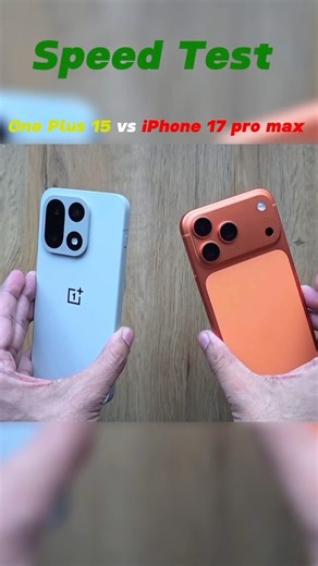 I Phone 17 Pro Max Vs One Plus 15 🚀 Speed Test #oneplus #iphone #iphone17 #shorts