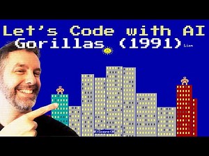 Coding with AI! Let's build Gorillas, a 1991 MS-DOS game (QBasic)