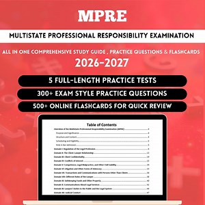 MPRE Study Guide 2026 | MPRE Exam | Mpre Flashcards | Mpre Practice Exam | Multistate Professional Responsibility Examination | Mpre - Etsy Canada