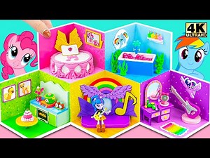 How To Make 5 Color My Little Pony Unicorn Miniature House for Pet ❤️ DIY Miniature Cardboard House