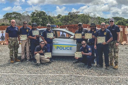 U.S Army Reserve Soldiers from the 9th Mission Support Command (MSC) who serve as police officers for the Los Angeles Police Department (LAPD) conducted a Subject Matter Expert (SME) Exchange, Nov. 6 through 10 2023, with officers from Palau’s Bureau of Public Safety at the Joint Range Complex in Ngatpang. The exchange allowed police officers from both the U.S. Army Reserve and Palau to increase their skills and knowledge while improving interoperability and the strong partnership between Republ