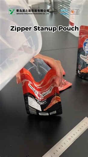 Chen Lizhu on Instagram: "💪 Can Your Pouch Take a Punch? The Ultimate Seal Test! 🥊 Think your packaging is tough? Watch us put our Custom Stand-Up Zipper Pouch through a brutal workout: 👊 Fists. ✋ Squeezes. 🌪️ Shakes. The Results: ✅ Zero Leaks. ✅ Zero Tears. ✅ Zipper Stays Locked. 🔒 Built with industrial-strength food-grade materials and an eco-friendly design (81% less plastic than rigid canisters!). 🌍 Perfect for sauces, powders, snacks, or heavy-duty goods. 👉 Comment "POUCH" or DM us t