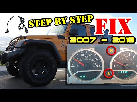 07-18 Front wheel speed sensor replacement Jeep JK | abs traction control light Jeep Wrangler How To