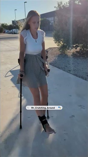 Aircast · high heel · outside crutching (full video on comments)