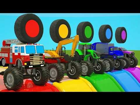 Humpty Dumpty - Trucks transform into cranes, ambulance,garbage trucks.- Nursery Rhymes & Kids Songs