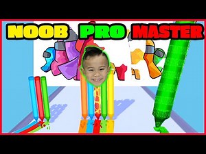 Pencil Rush 3D! NOOB vs PRO vs MASTER! Among us Painting?