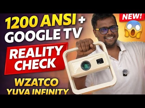 புதிய WZATCO Yuva Infinity 😳 Stylish Short Throw Projector – 300 Inch Worth-aa⁉️