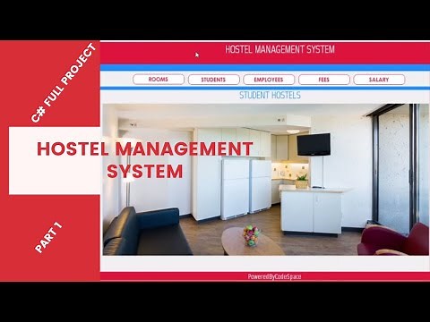 C# project Hostel Management System(Part 1 UI Design)