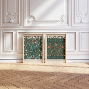 William Morris Poster - Museum Poster - Set of 2 - Vintage Poster - Wall Art - William Morris Art - Digital Poster - Morris Painting - Etsy