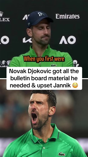 Novak Djokovic felt disrespected as being labeled as the “chaser” his entire career in an interview ahead of his semifinal match vs. Jannik Sinner. Djokovic won in a 4-hour match, upsetting the 24-year old Sinner 👀 (🎥: Australian Open) #australianopen #novakdjokovic #janniksinner #tennis