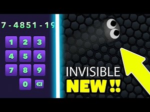 SLITHER.IO NEW INVISIBLE NINJA SKIN - CODE UNLIMITED MASS SLITHERIO