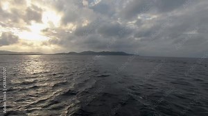 POV Time Lapse from front of boat. Passing islands and buoys and landing in port. Stock Video