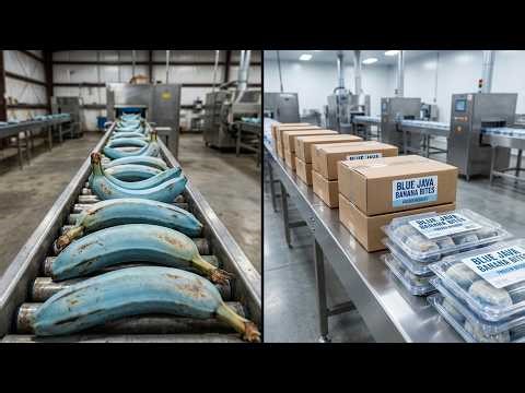Inside the Blue Java Banana Factory - How the Ice Cream Fruit Is Processed