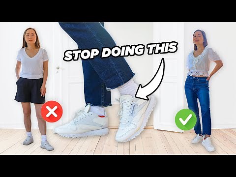 This makes you look "frumpy". Here's how to instantly look stylish in white sneakers.