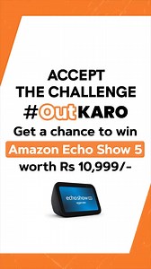 Swag on. Camera ready! Participate in the #OutKaro Dance Challenge and win fantastic prizes! Here’s how to participate: Step 1: Watch the official #OutKaro Music Video to learn the hook step. Step 2: Record your reel, incorporating the hook step, and share it on Instagram with your friends. Step 3: Tag @JKCementIndia and use the hashtag #OutKaro in your caption. Prize Details: The top five (5) entries with the most likes, comments, and shares will each win an Amazon Echo Show 5! Get set. Ready t