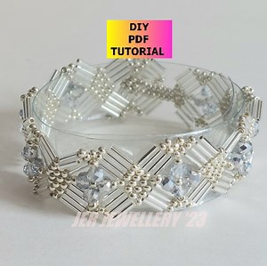 Crystal Bugle Bead Weaving Tutorial: DIY Bracelet, Necklace, Earrings (PDF Download) - Etsy