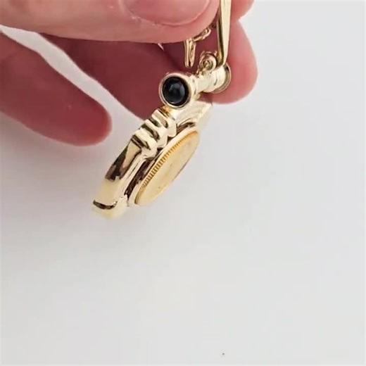 1997 Gold Eagle Coin Pendant: 14K Mounting With Black Onyx - Etsy