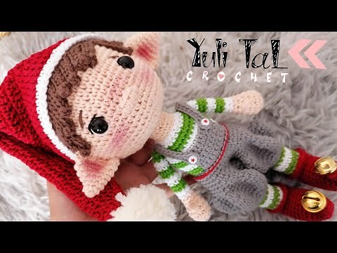 Elfo navideño amigurumi