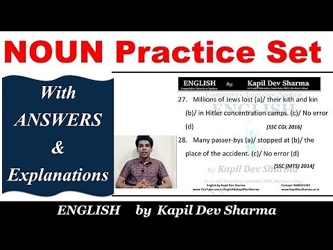 Noun Practice Set Exercise with Answers and Description English by Kapil Dev Sharma