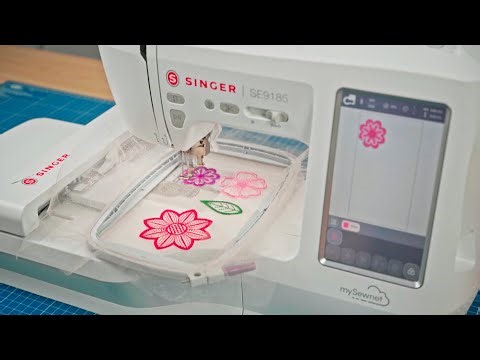 HOW TO EMBROIDE TULLE APPLIQUES - EMBROIDERY ARTIST SINGER SE9185
