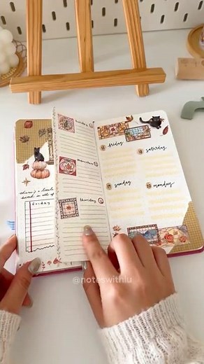 Weekly spread bullet journal 🍂 | plan with me