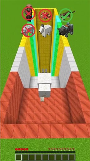 Minecraft Mob Test ! #minecraft #minecaftshorts #minecraftmemes #shorts
