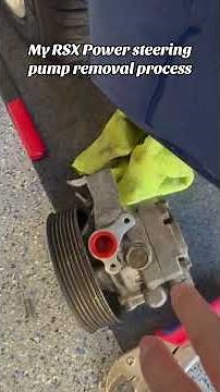 My RSX Power steering pump removal process on my Acura RSX Type S #dc5 #rsx #powersteeringpump