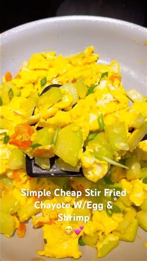 Stir Fried Chayote With Egg & Shrimp So Cheap