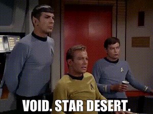 Void. Star desert.