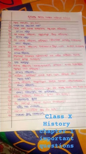 class X History chapter 1 important questions answers