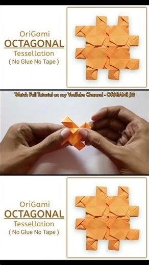 Origami Octagonal Tessellation V2 Timelapse ( Master Jugal ) #tessellation #unit #origami #shorts