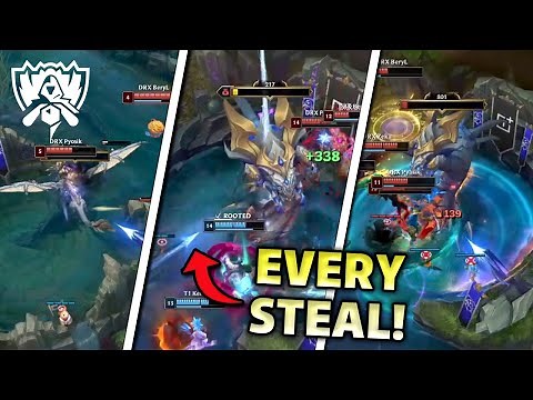 Every Dragon & Baron Steal from DRX vs. T1 | Worlds 2022 Finals | League of Legends Esports Moments