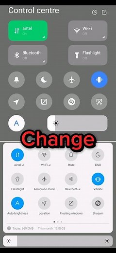 How to change new control bar redmi MIUI 12+ version #settings #redmi#tutorial
