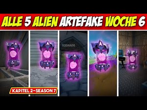 Alle Alien Artefake Woche 6 Fundorte Stile für Kymera freischalten Fortnite Season 7 Kapitel 2