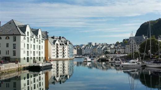 Ålesund, Norge: Drönarvyer av jugendarkitektur